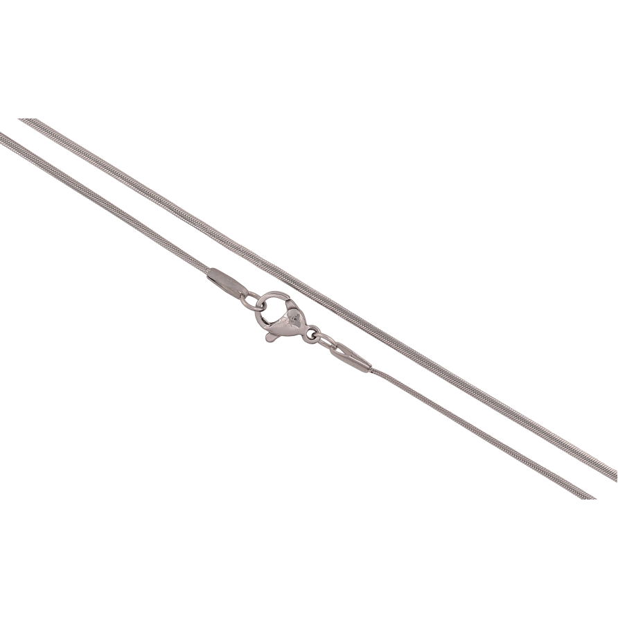 Ланцюжок Xuping ТТМ Stainless Steel колір Родій "Плетіння Снейк" довжина 45см х 1.5мм фото №1