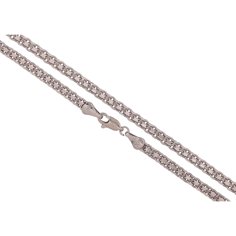 Цепочка Xuping цвет Родий "Плетение Итальянский Бисмарк" длина 45см х 4мм фото №3 Цепочка Xuping цвет Родий "Плетение Итальянский Бисмарк" длина 45см х 4мм фото №3