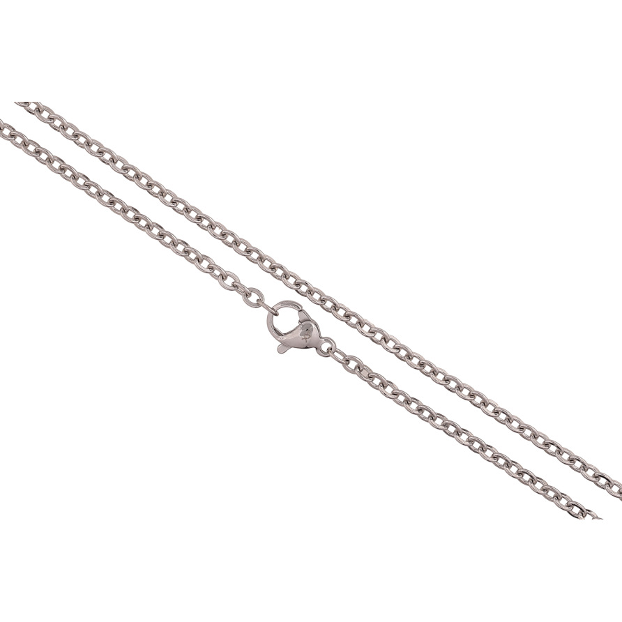 Ланцюжок Xuping ТТМ Stainless Steel колір Родій "Плетіння Якірне" довжина 45см х 2.5мм фото №1