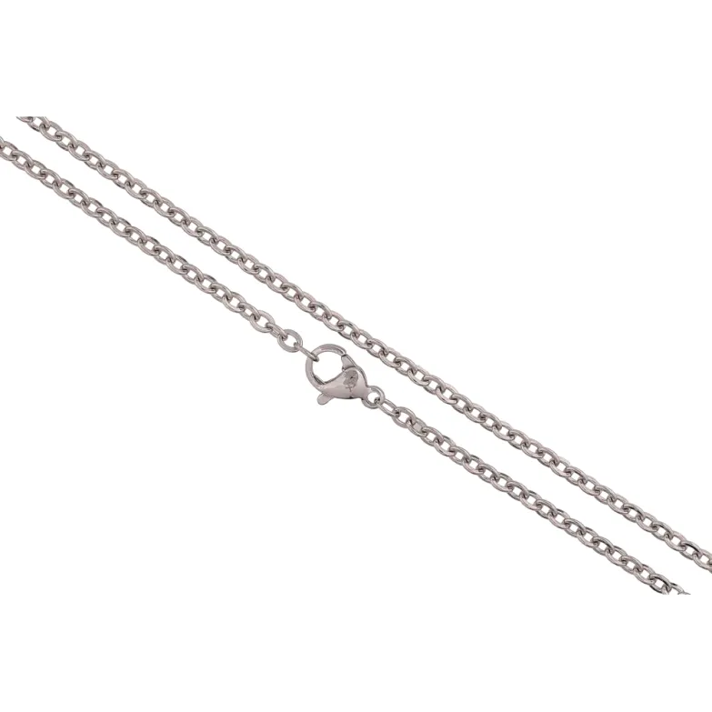 Ланцюжок Xuping ТТМ Stainless Steel колір Родій "Плетіння Якірне з візерунком" довжина 45см х 2.5мм фото №1