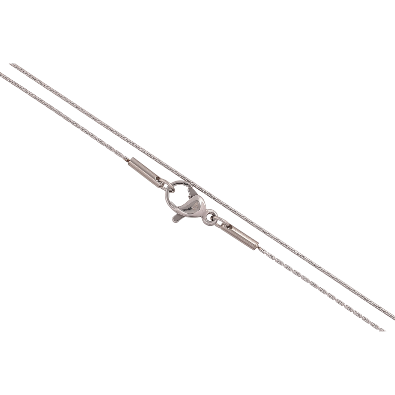 Ланцюжок Xuping ТТМ Stainless Steel колір Родій "Плетіння склочене" довжина 45см х 1мм фото №1