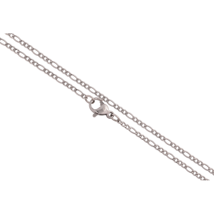 Ланцюжок Xuping ТТМ Stainless Steel колір Родій "Плетіння Фігаро" довжина 45см х 2мм фото №21