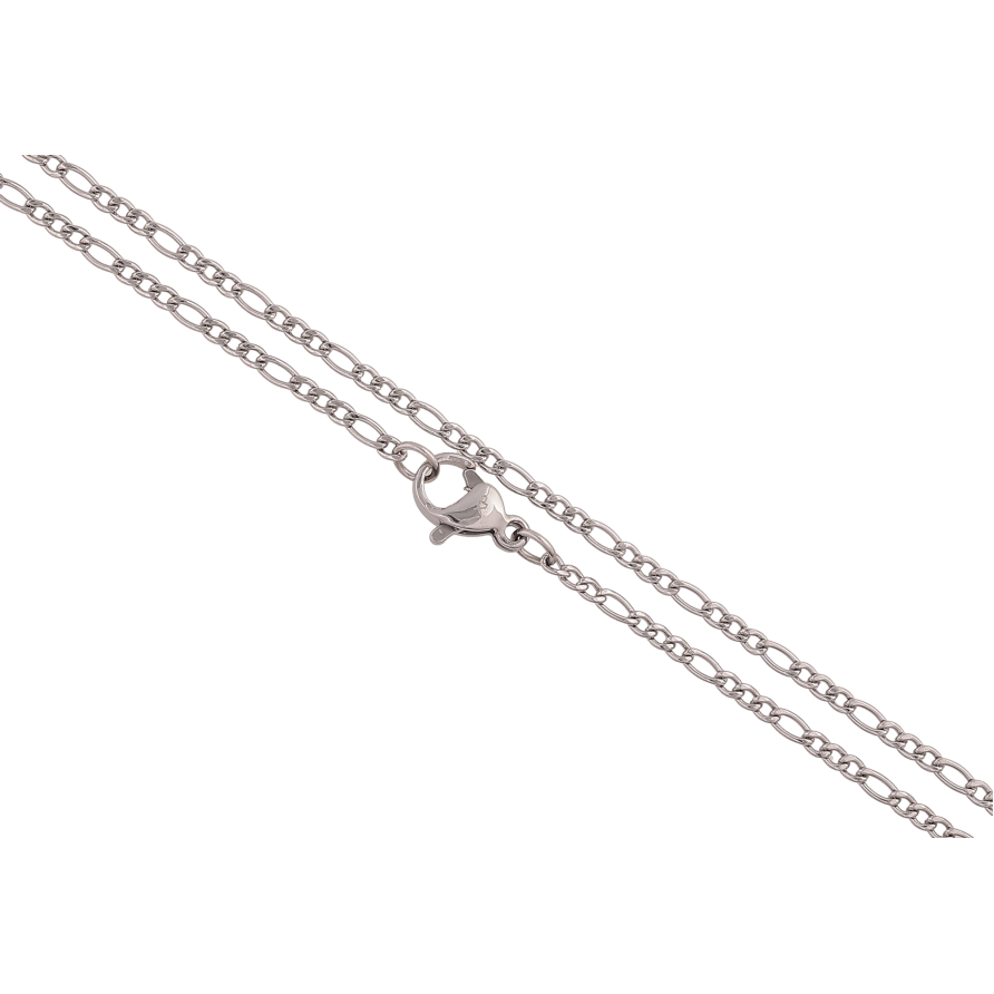 Ланцюжок Xuping ТТМ Stainless Steel колір Родій "Плетіння Фігаро" довжина 45см х 2мм фото №1 Ланцюжок Xuping ТТМ Stainless Steel колір Родій "Плетіння Фігаро" довжина 45см х 2мм фото №1