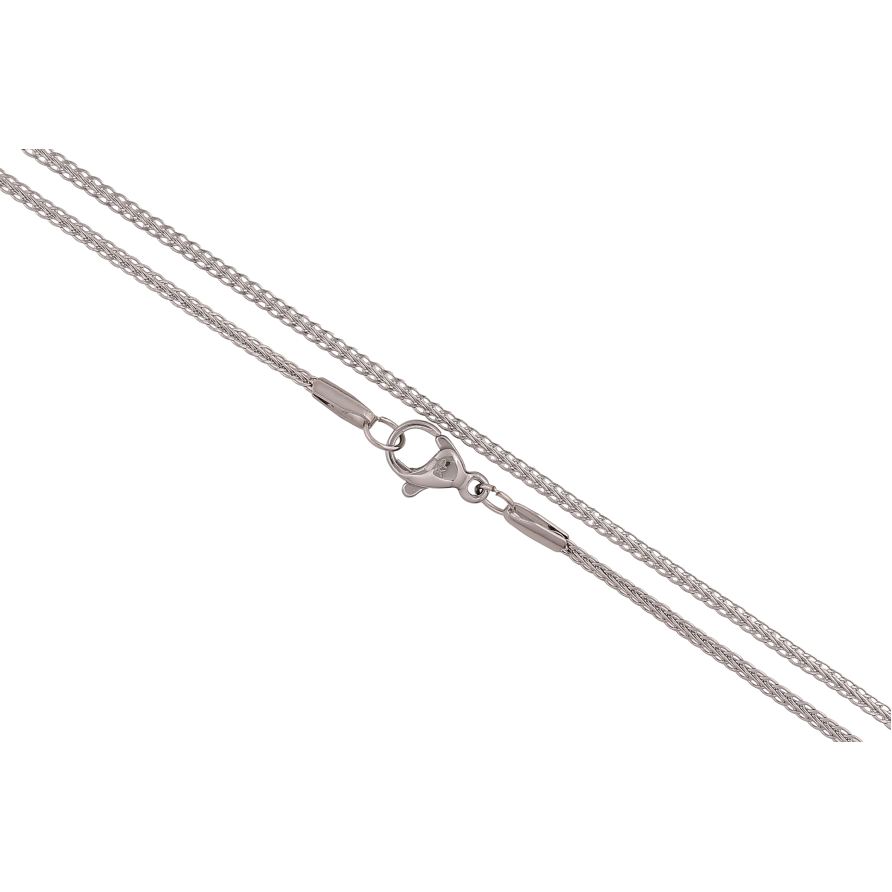 Ланцюжок Xuping ТТМ Stainless Steel колір Родій "Плетіння Фантазійне" довжина 45см х 2мм фото №1