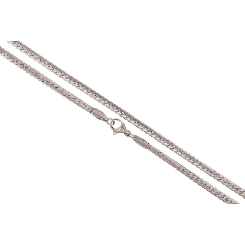 Цепочка Xuping ТТМ Stainless Steel цвет Родий "Плетение Париджина" длина 45см х 3мм фото №14