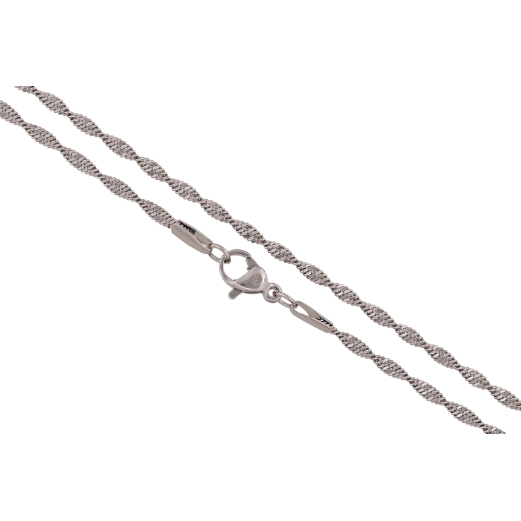 Цепочка Xuping ТТМ Stainless Steel цвет Родий "Плетение Супердиск" длина 45см х 2мм фото №5 Цепочка Xuping ТТМ Stainless Steel цвет Родий "Плетение Супердиск" длина 45см х 2мм фото №5