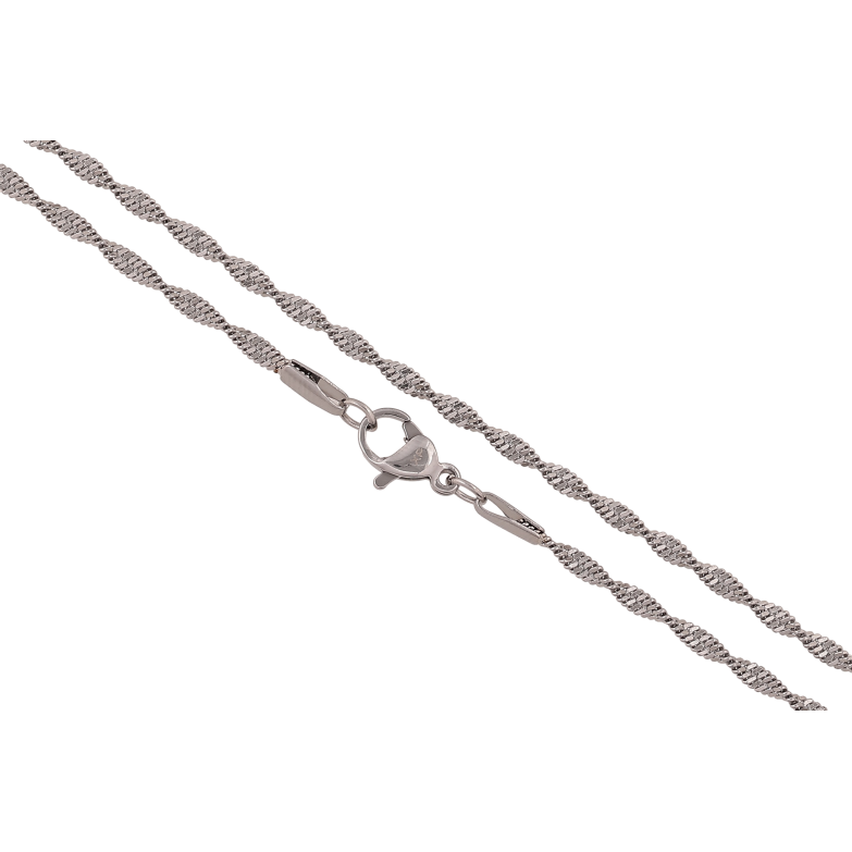 Цепочка Xuping ТТМ Stainless Steel цвет Родий "Плетение Супердиск" длина 45см х 2мм фото №1