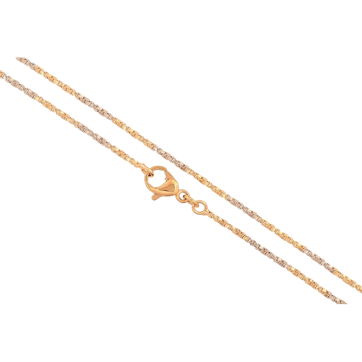 Ланцюжок Xuping колір Позолота 18K + Родій "Плетіння Венеціанське перекручене" довжина 45см х 1мм фото №18