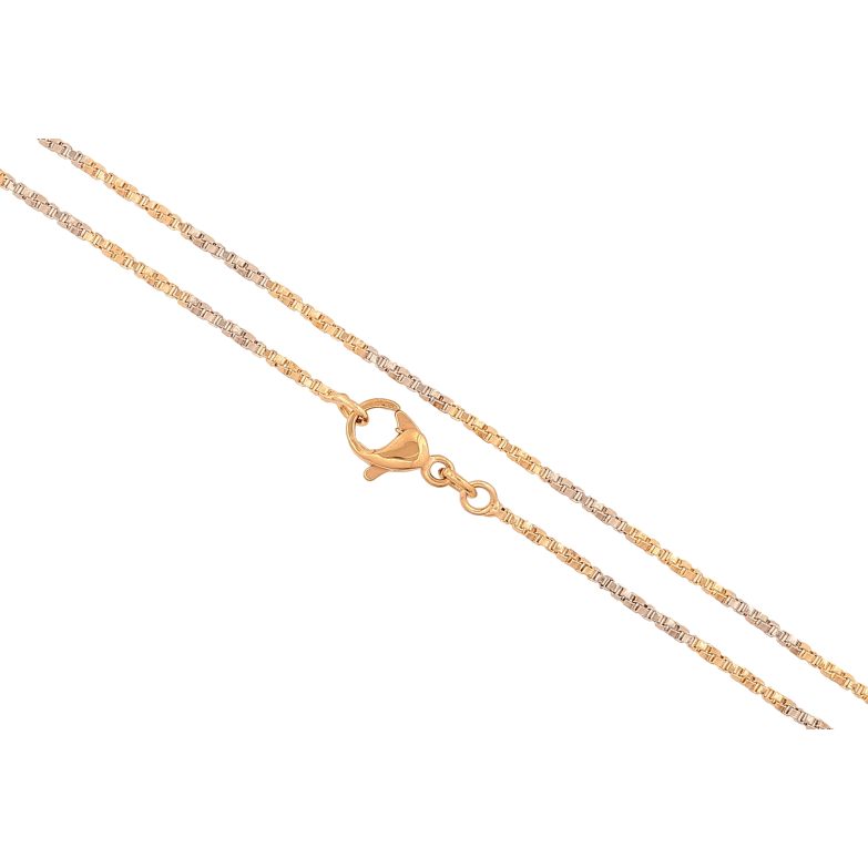 Ланцюжок Xuping колір Позолота 18K + Родій "Плетіння Венеціанське перекручене" довжина 45см х 1мм фото №1