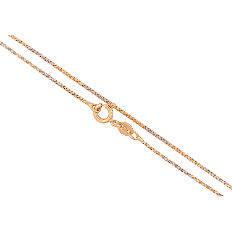 Ланцюжок Xuping колір Позолота 18K + Родій "Плетіння Венеціанське" довжина 46см х 1мм фото №24