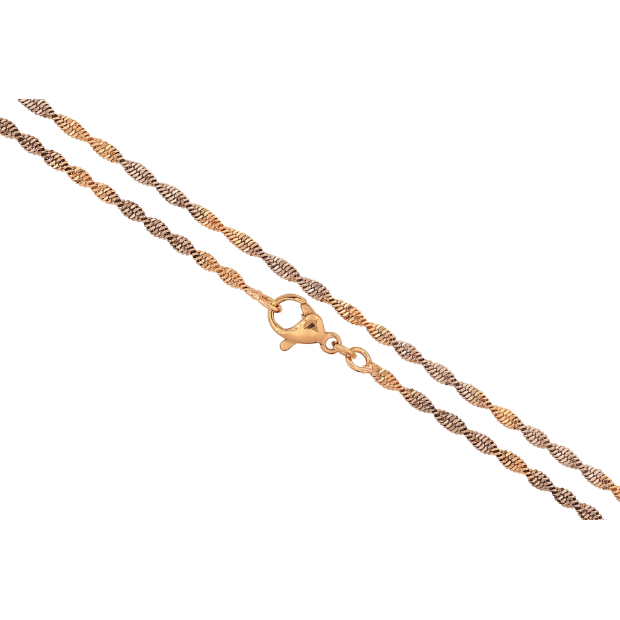 Ланцюжок Xuping колір Позолота 18K + Родій "Плетіння Супердиск" довжина 49см х 2мм фото №1