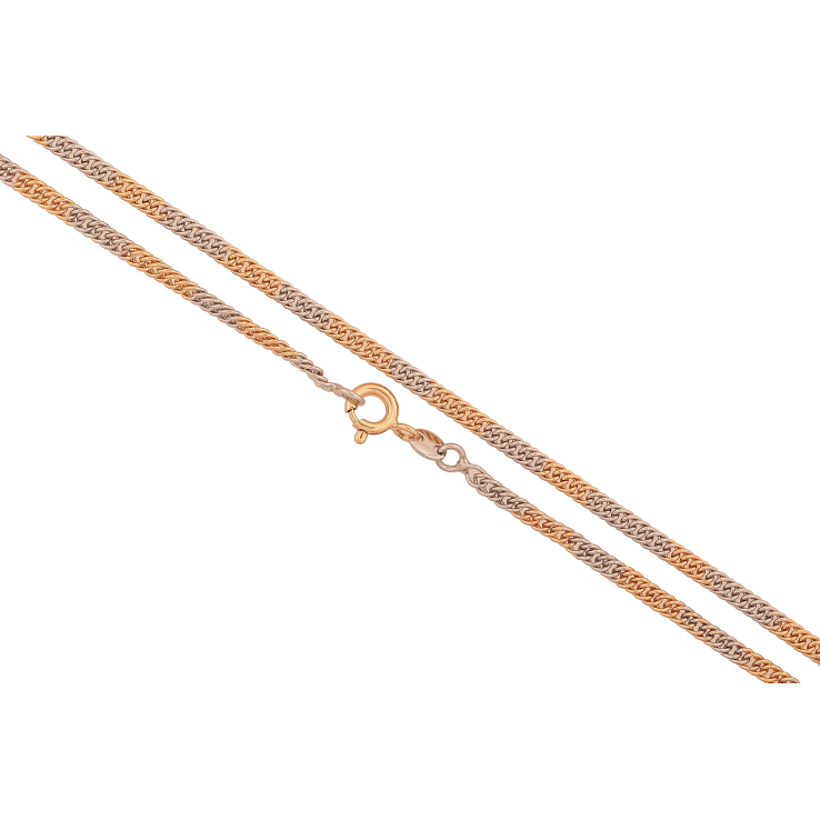 Ланцюжок Xuping колір Позолота 18K + Родій "Плетіння Кобра" довжина 50см х 3мм фото №11