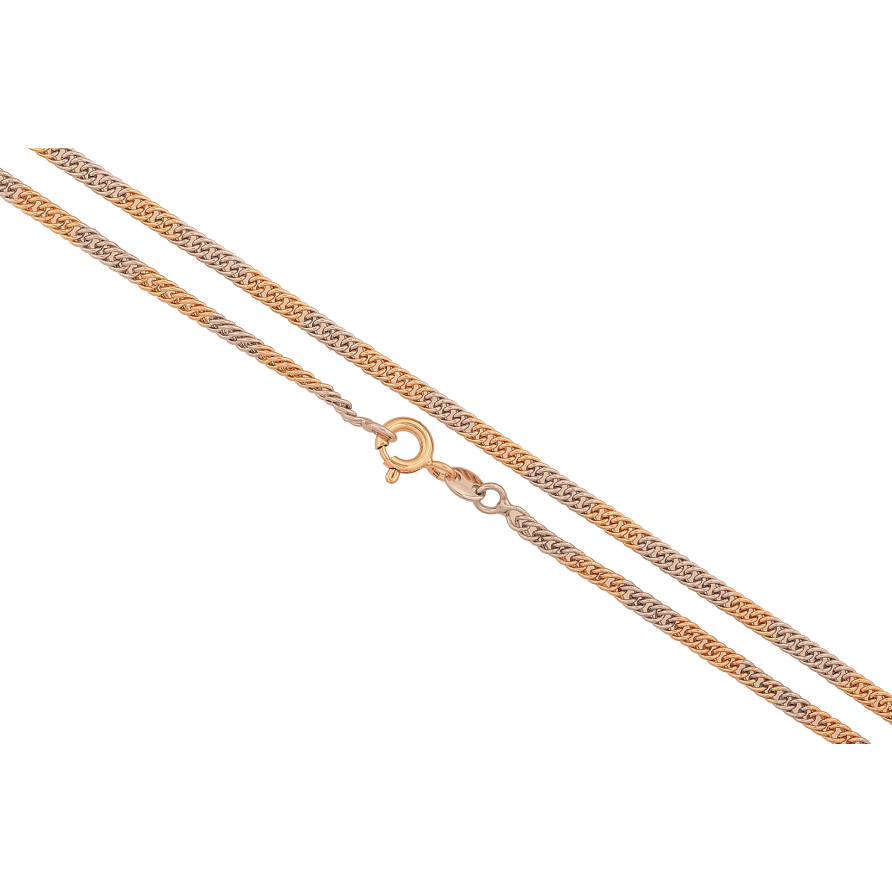 Ланцюжок Xuping колір Позолота 18K + Родій "Плетіння Кобра" довжина 50см х 3мм фото №1 Ланцюжок Xuping колір Позолота 18K + Родій "Плетіння Кобра" довжина 50см х 3мм фото №1