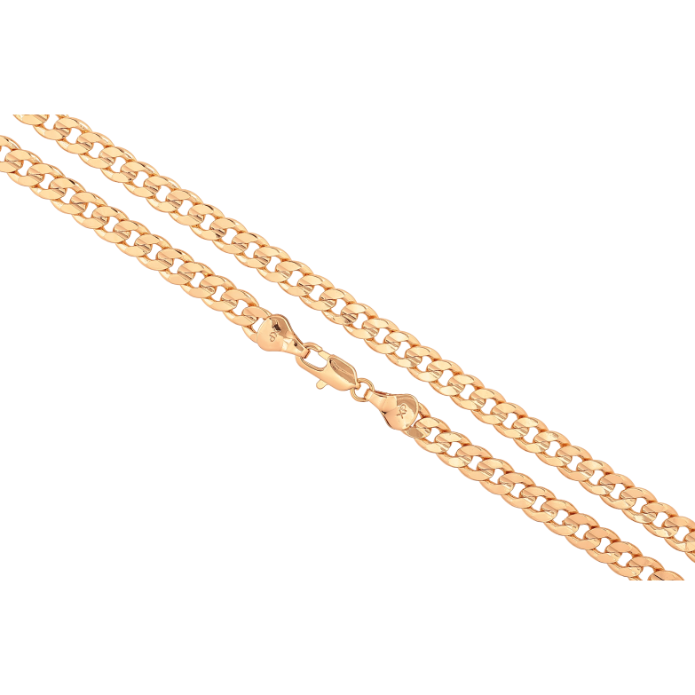 Ланцюжок Xuping колір Позолота 18K "Плетіння Панцирне" довжина 50см х 6мм фото №1