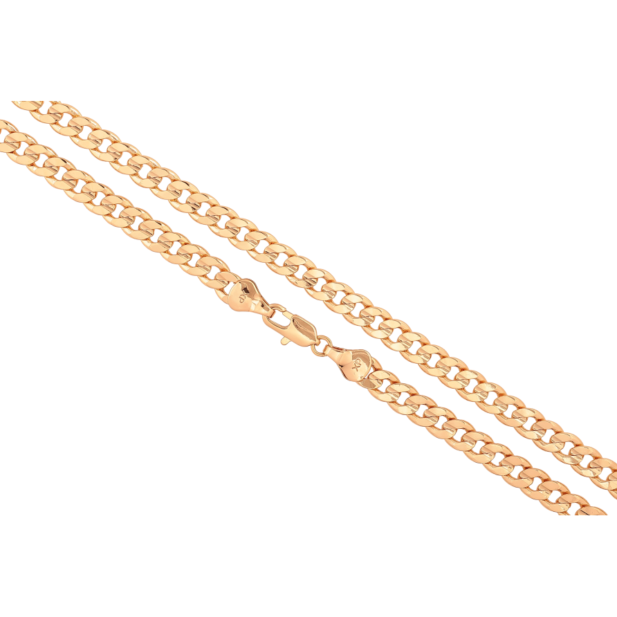 Ланцюжок Xuping колір Позолота 18K "Плетіння Панцирне" довжина 50см х 6мм фото №1