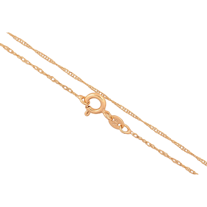 Ланцюжок Xuping колір Позолота 18K "Плетіння Сингапур" довжина 45см х 1мм фото №1