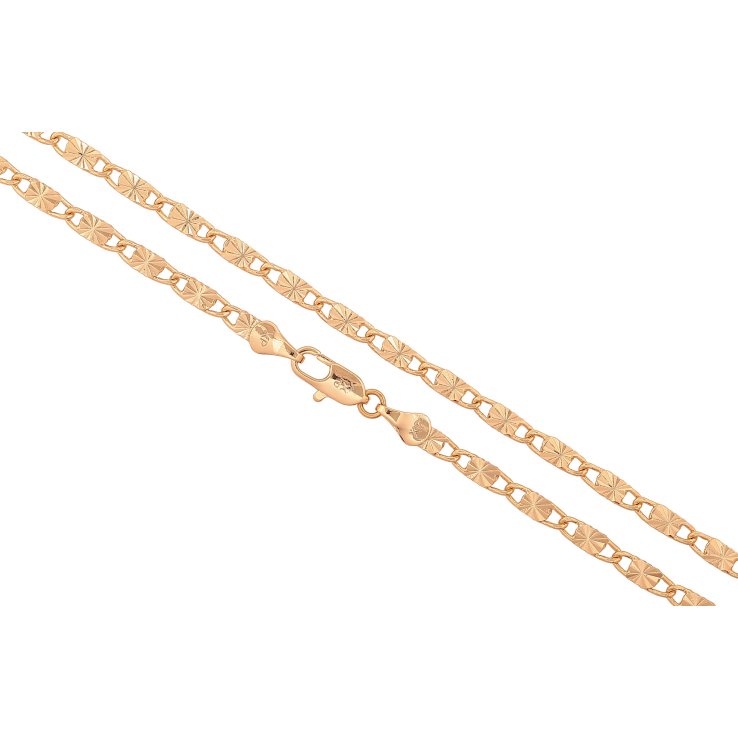 Ланцюжок Xuping колір Позолота 18K "Плетіння Морський ланцюг з візерунком" довжина 50см х 4мм фото №25