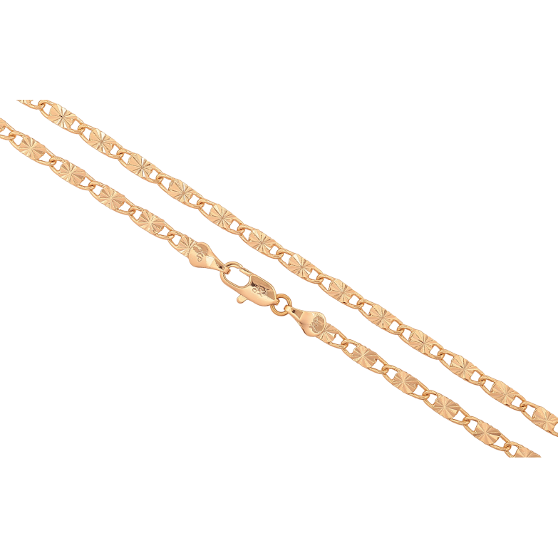 Цепочка Xuping цвет Позолота 18K "Плетение Морская цепь с узором" длинна 50см х 4мм фото №1