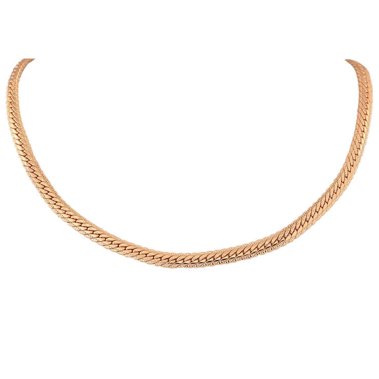 Ланцюжок Xuping колір Позолота 18K "Плетіння Париджина з візерунком" довжина 45см х 4мм фото №21 Ланцюжок Xuping колір Позолота 18K "Плетіння Париджина з візерунком" довжина 45см х 4мм фото №21