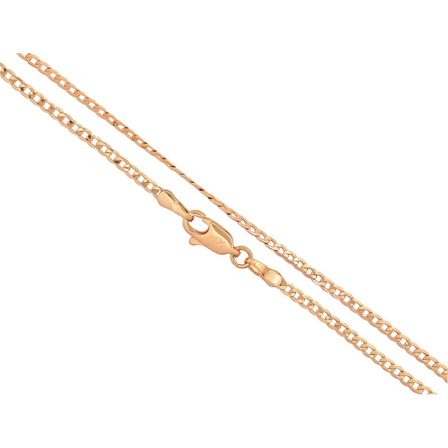 Ланцюжок Xuping колір Позолота 18K "Плетіння Панцирне перекручене" довжина 50см х 2мм фото №1