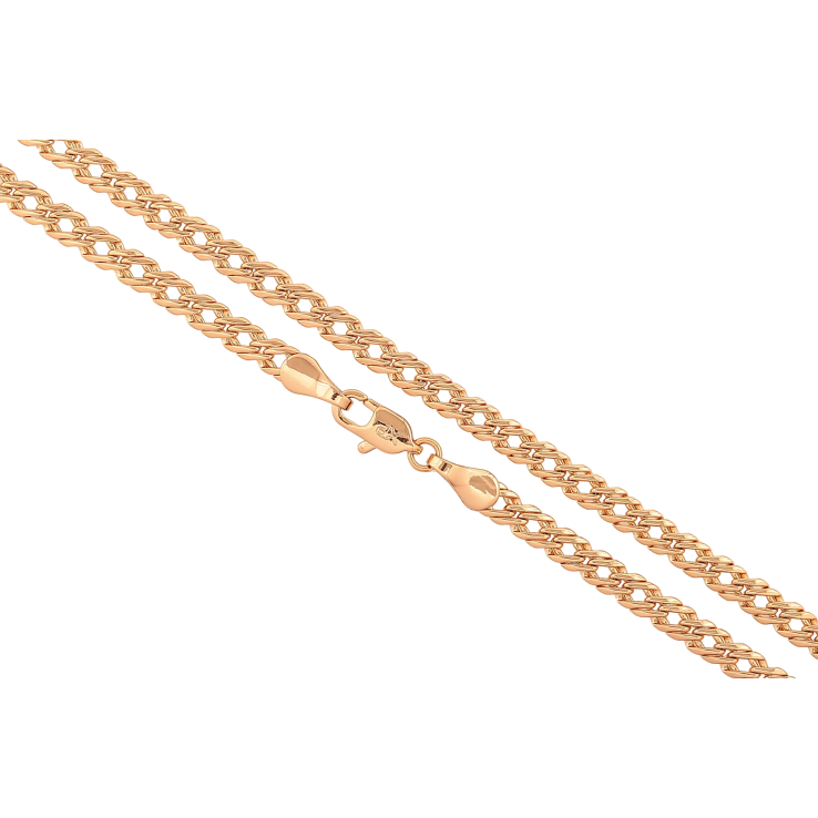 Цепочка Xuping цвет Позолота 18K "Плетение Двойной Ромб" длинна 50см х 4мм фото №13