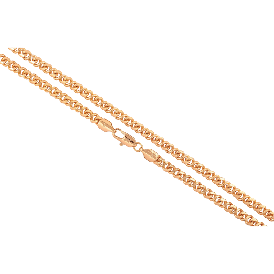 Цепочка Xuping цвет Позолота 18K "Плетение Восьмерка" длинна 51см х 5мм фото №1