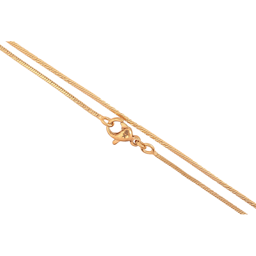 Ланцюжок Xuping колір Позолота 18K "Плетіння Ювелірний шнур 4-х гранний" довжина 45см х 1мм фото №1