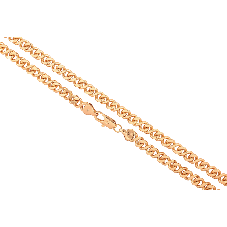 Цепочка Xuping цвет Позолота 18K "Плетение Восьмерка" длинна 51см х 6мм фото №1