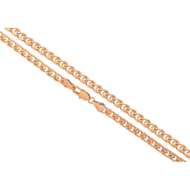 Цепочка Xuping цвет Позолота 18K "Плетение Лав" длинна 50см х 6мм фото №6