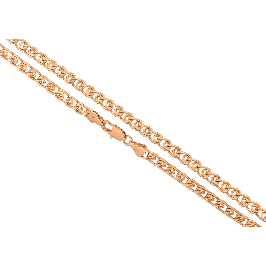 Ланцюжок Xuping колір Позолота 18K "Плетіння Лав" довжина 50см х 6мм фото №1