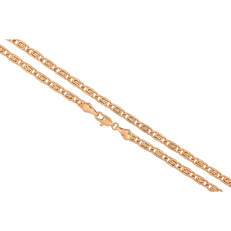 Цепочка Xuping цвет Позолота 18K "Плетение Улитка" длинна 45см х 4мм фото №1