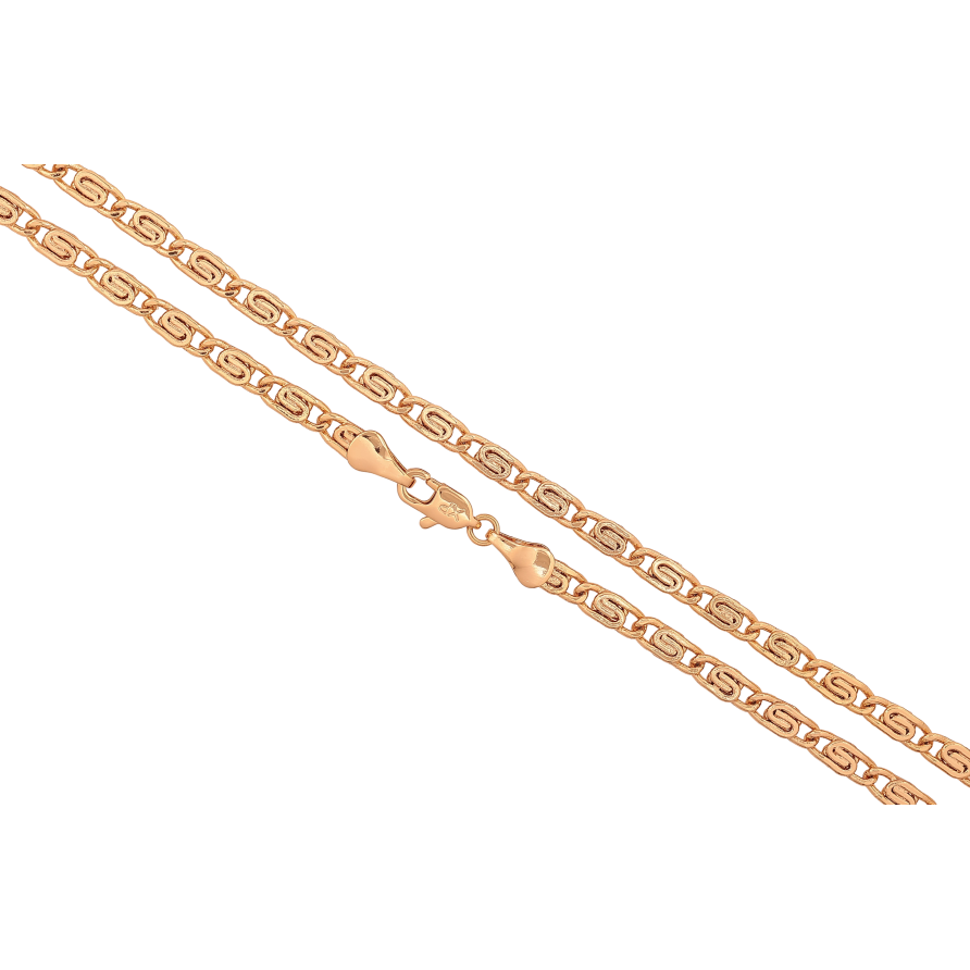 Цепочка Xuping цвет Позолота 18K "Плетение Улитка" длинна 45см х 4мм фото №1