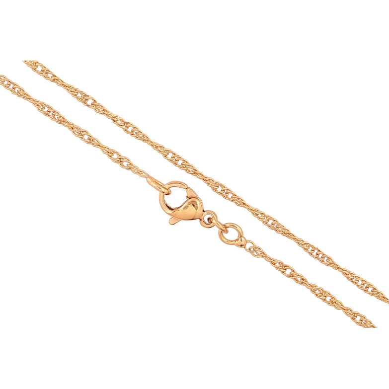 Ланцюжок Xuping колір Позолота 18K "Плетіння Сингапур" довжина 45см х 2мм фото №1 Ланцюжок Xuping колір Позолота 18K "Плетіння Сингапур" довжина 45см х 2мм фото №1