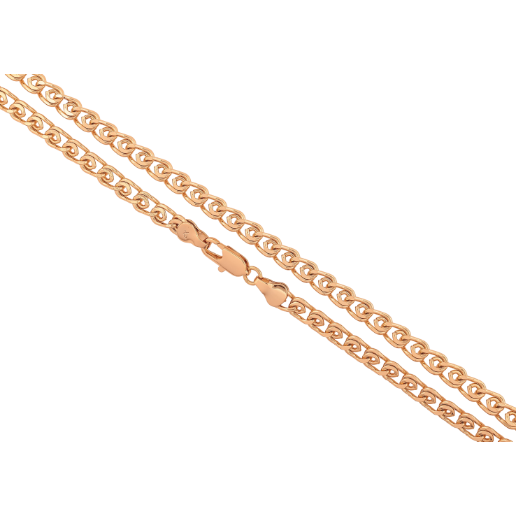 Цепочка Xuping цвет Позолота 18K "Плетение Лав" длинна 46см х 6мм фото №7