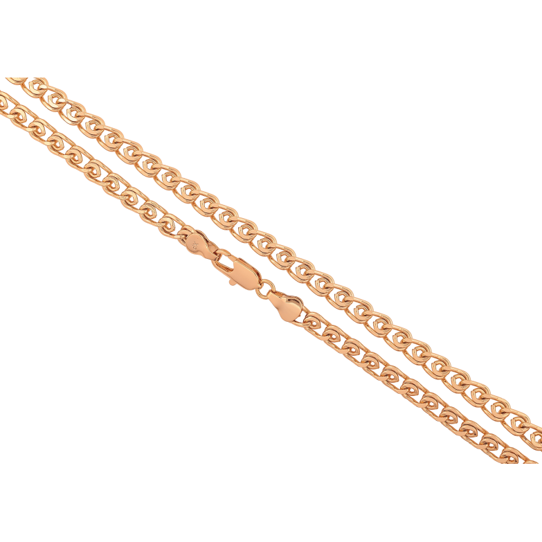 Цепочка Xuping цвет Позолота 18K "Плетение Лав" длинна 46см х 6мм фото №1