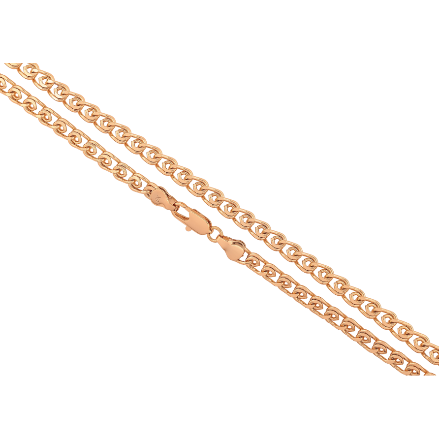 Цепочка Xuping цвет Позолота 18K "Плетение Лав" длинна 46см х 6мм фото №1