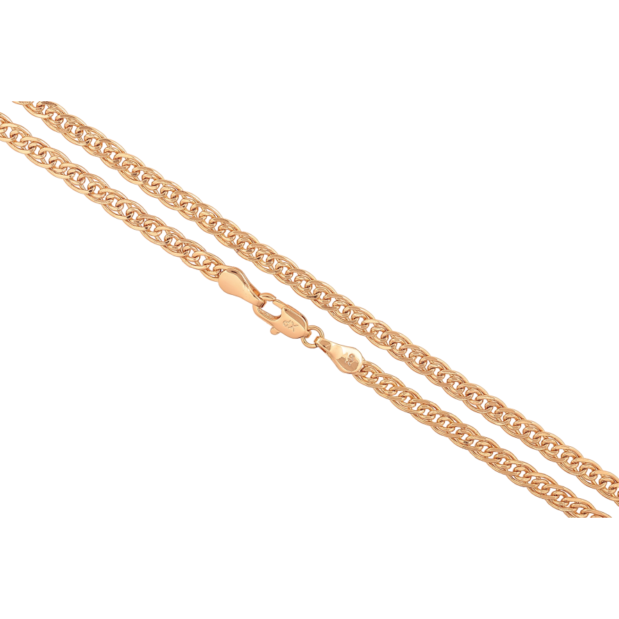 Цепочка Xuping цвет Позолота 18K "Плетение Нонна" длинна 50см х 4мм фото №1