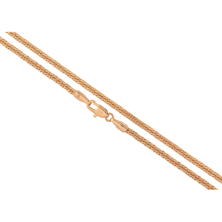 Ланцюжок Xuping колір Позолота 18K "Плетіння Кобра" довжина 50см х 2.5мм фото №1