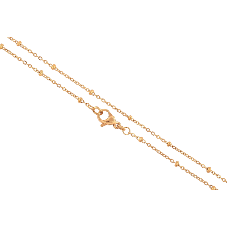 Ланцюжок Xuping колір Позолота 18K "Плетіння Якірне з намистинами" довжина 46см х 1-2мм фото №7 Ланцюжок Xuping колір Позолота 18K "Плетіння Якірне з намистинами" довжина 46см х 1-2мм фото №7