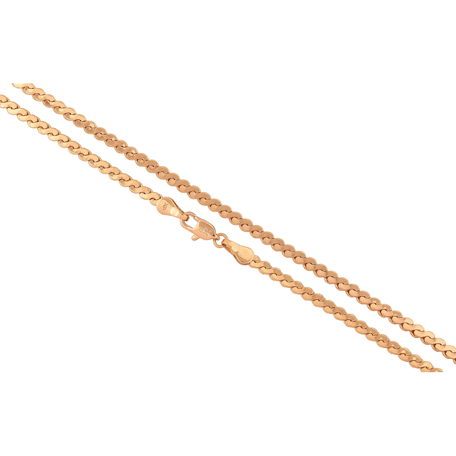 Ланцюжок Xuping колір Позолота 18K "Плетіння Серпантин" довжина 50см х 3мм фото №1 Ланцюжок Xuping колір Позолота 18K "Плетіння Серпантин" довжина 50см х 3мм фото №1