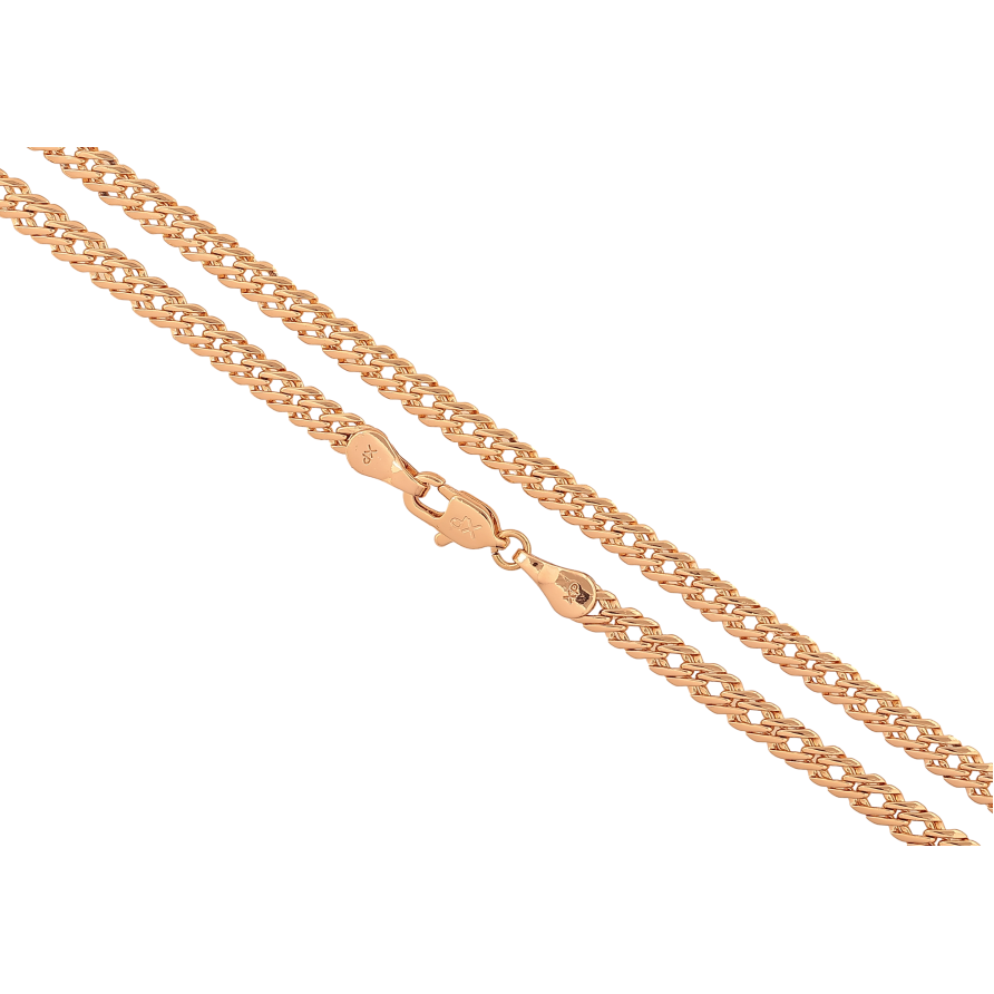 Цепочка Xuping цвет Позолота 18K "Плетение Двойной Ромб" длинна 50см х 4мм фото №1