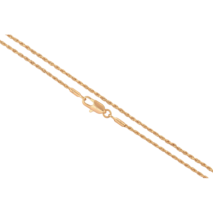 Ланцюжок Xuping колір Позолота 18K "Плетіння Мотузка" довжина 45см х 1.5мм фото №1