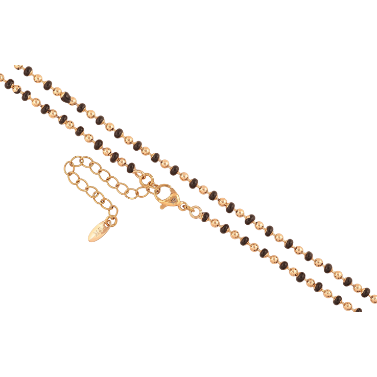 Ланцюжок Xuping колір Позолота 18K "Плетіння Перлина з чорною емаллю" довжина 45-51см х 2-3мм фото №12 Ланцюжок Xuping колір Позолота 18K "Плетіння Перлина з чорною емаллю" довжина 45-51см х 2-3мм фото №12