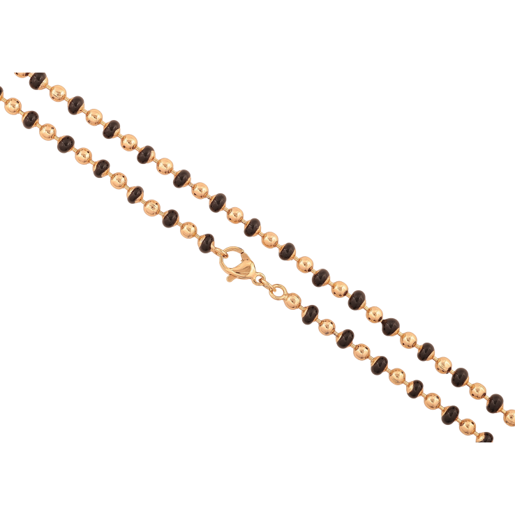 Ланцюжок Xuping колір Позолота 18K "Плетіння Перлина з чорною емаллю" довжина 45см х 3.5мм фото №23