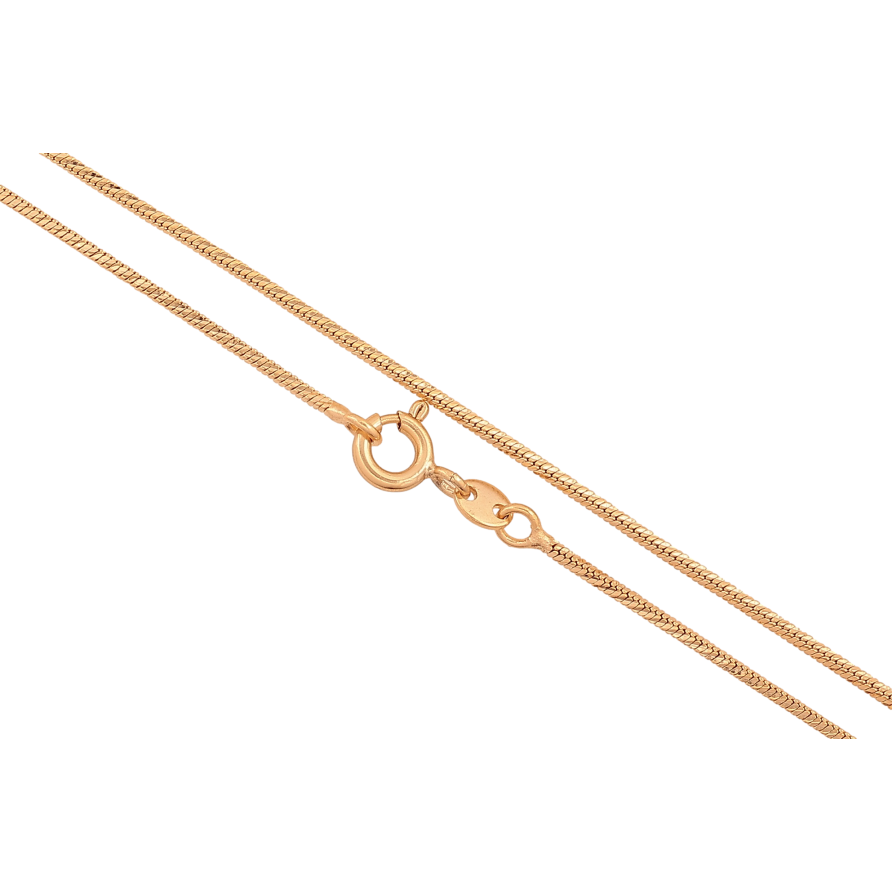 Цепочка Xuping цвет Позолота 18K "Плетение Ювелирный шнур 4-х гранный" длинна 45см х 1мм фото №1