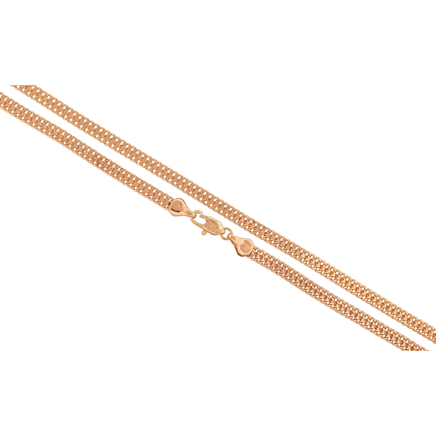 Цепочка Xuping цвет Позолота 18K "Плетение двойная Панцирная" длинна 50см х 4мм фото №1