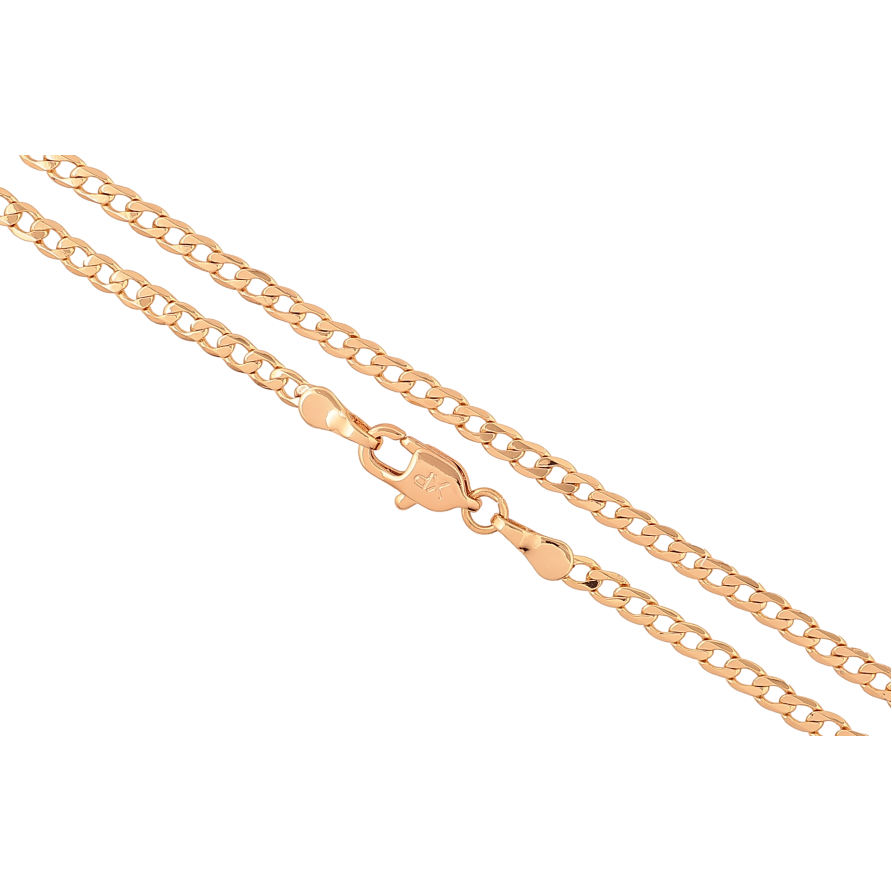 Цепочка Xuping цвет Позолота 18K "Плетение Панцирное" длинна 50см х 3мм фото №1