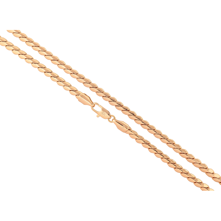 Цепочка Xuping цвет Позолота 18K "Плетение Серпантин" длинна 50см х 4мм фото №4