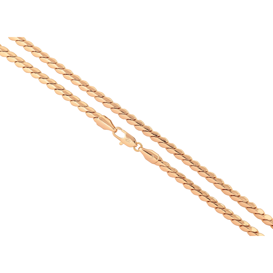 Цепочка Xuping цвет Позолота 18K "Плетение Серпантин" длинна 50см х 4мм фото №1