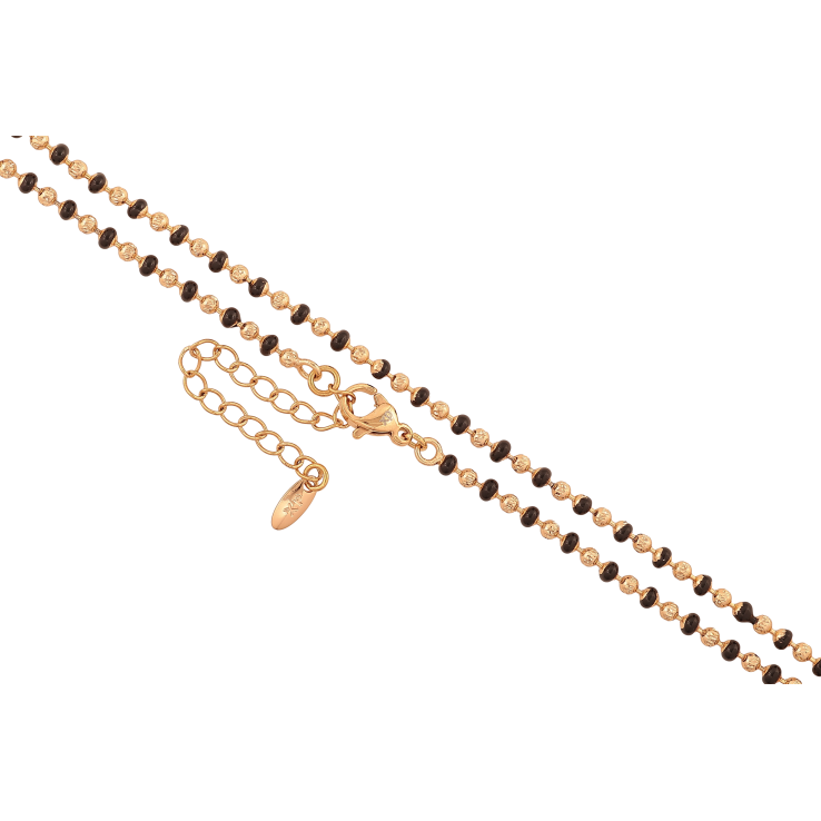 Ланцюжок Xuping колір Позолота 18K "Плетіння Перлина з чорною емаллю" довжина 45-50см х 3мм фото №24